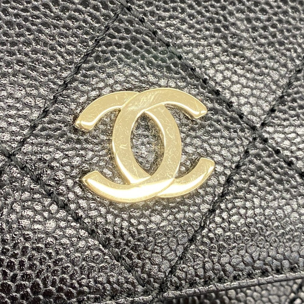 CHANEL Black Caviar Leather Clutch Bag - Picture 8 of 9